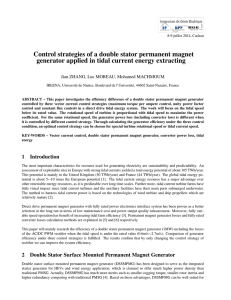 Control strategies of a double stator permanent magnet generator