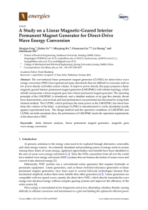 A Study on a Linear Magnetic-Geared Interior Permanent Magnet