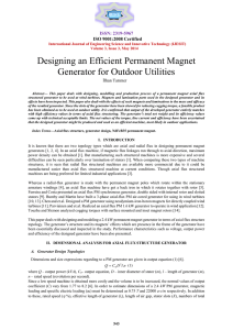 Designing an Efficient Permanent Magnet Generator for