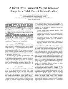 A Direct Drive Permanent Magnet Generator Design for a Tidal