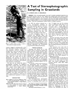 A Test of Stereophotographic Sampling in Grasslands