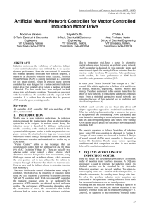 Artificial Neural Network Controller for Vector Controlled Induction