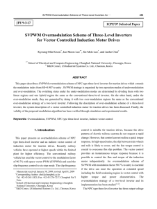 SVPWM Overmodulation Scheme of Three