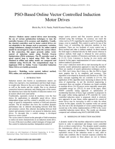 PSO-Based Online Vector Controlled Induction Motor Drives