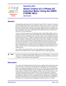 Vector Control of a 3-Phase AC Induction Motor Using the