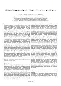 Simulation of Indirect Vector Controlled Induction Motor Drive