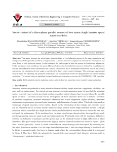 Vector control of a three-phase parallel connected two motor single