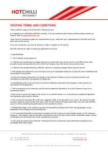 hosting terms and conditions