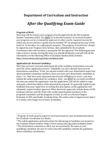 After the Qualifying Exam Guide