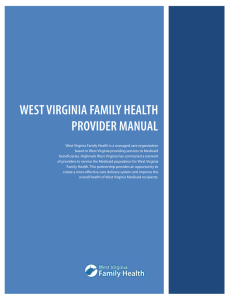 (WVFH) Provider Manual - West Virginia Family Health | West