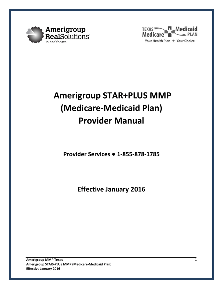 amerigroup mmp health plan