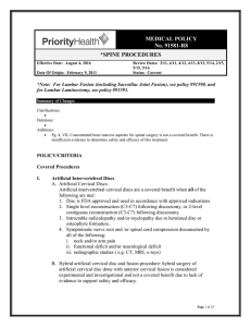 Spine Procedures - Priority Health