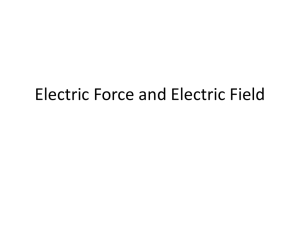Electric Force and Electric Field