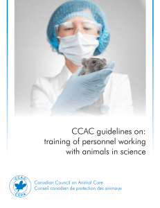 CCAC guidelines on: training of personnel working with animals in