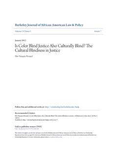 Is Color Blind Justice Also Culturally Blind?