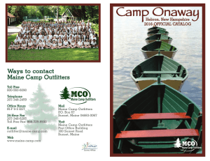 Camp Onaway - Maine Camp Outfitters