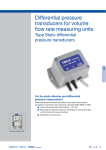 Static differential pressure transducers