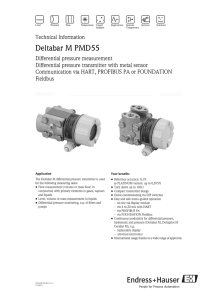 Deltabar M, PMD55 (Technical Information)