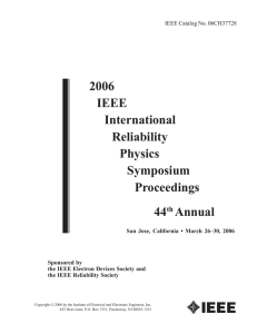2006 IEEE International Reliability Physics Symposium Proceedings