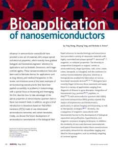 Bioapplications of nanosemiconductors