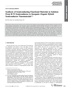 Synthesis of Semiconducting Functional Materials in Solution: From