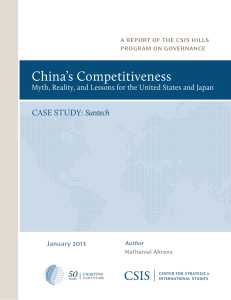 China`s Competitiveness: Case Study: Suntech