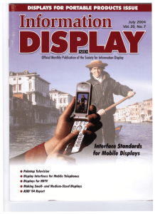 Standards for Mobile Displays