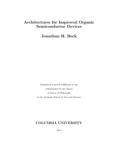 Architectures for Improved Organic Semiconductor Devices