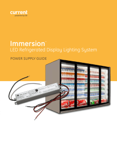 GE Immersion LED Power Supply Guide DataSheet