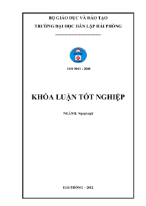 khóa luận tốt nghiệp - Trường Đại học Dân lập Hải Phòng