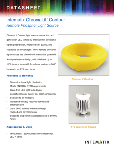 Intematix ChromaLit Contour DATASHEET