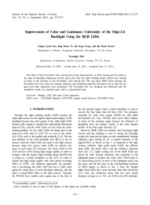 Improvement of Color and Luminance Uniformity of the