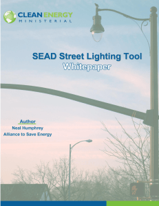 Appendix A: Using the SEAD Street Lighting Tool
