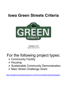 Iowa Green Streets Criteria - Iowa Economic Development Authority