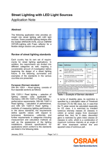 Street Lighting with LED Light Sources