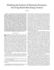 Modeling and Analysis of Harmonic Resonance Involving