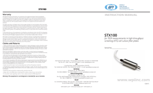 STX100 Instruction Manual - World Precision Instruments