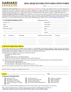 rma request/decontamination form