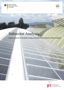 Subsector analysis – harnessing the renewable energy