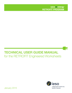 Technical User Guide for Engineered Worksheets