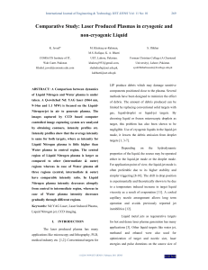 Laser Produced Plasmas in cryogenic and non