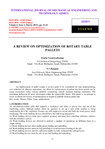 a review on optimization of rotary table pallets