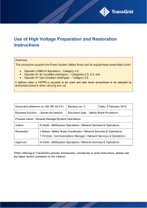 Use of High Voltage Preparation and Restoration