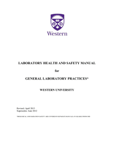 Laboratory Health and Safety Manual for General Laboratory Practices