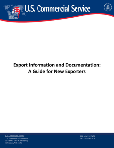 Export Information and Documentation: A Guide for New Exporters