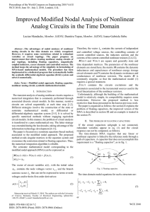 Improved Modified Nodal Analysis of Nonlinear Analog Circuits in