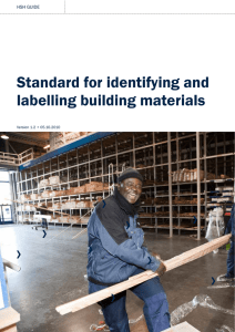 Standard for identifying and labelling building materials