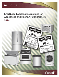 EnerGuide Labelling Instructions for Appliances and Room Air