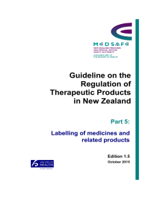 Guideline on the Regulation of Therapeutic Products in