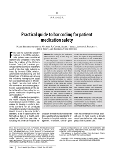 Practical guide to bar coding for patient medication safety